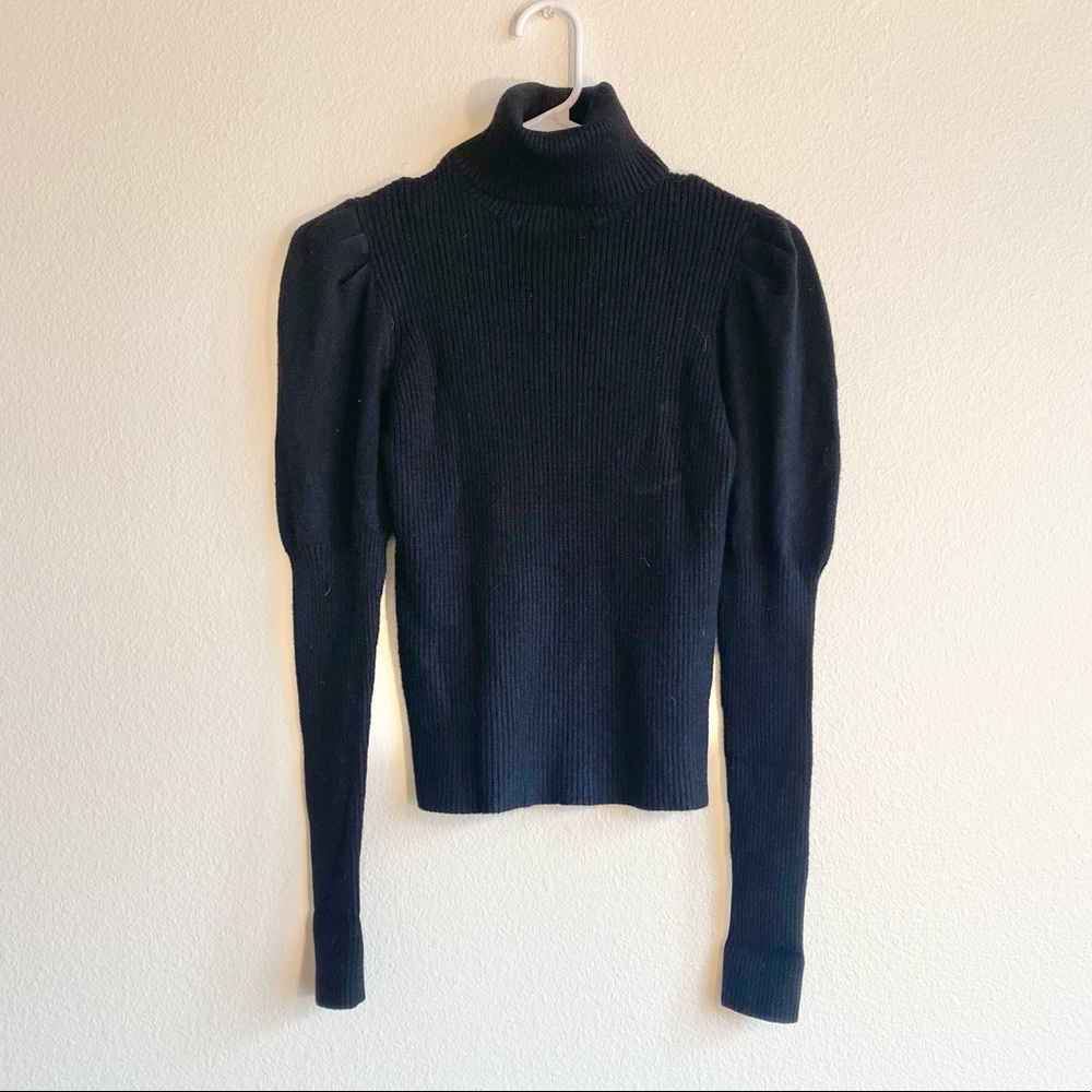 DACHOE Puff Sleeve Turtleneck Sweater